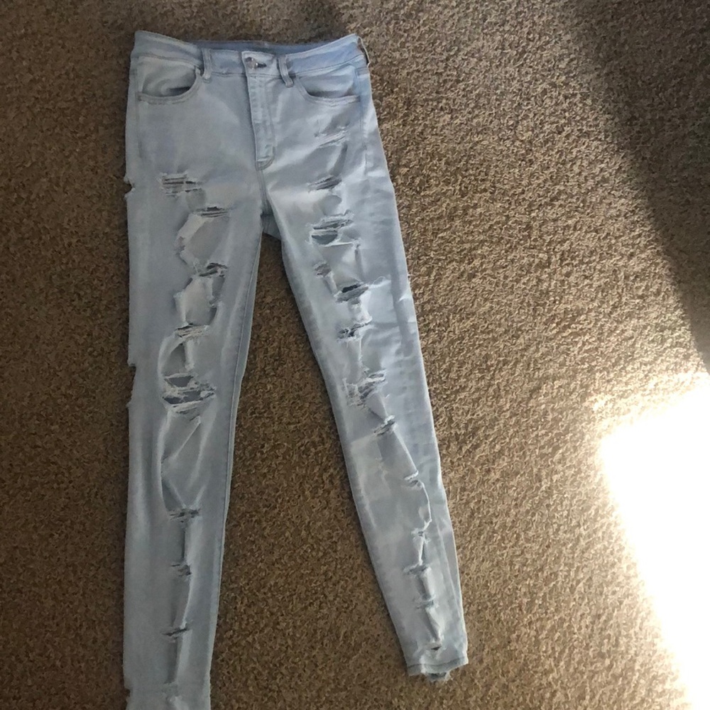 Size 10 long American Eagle light wash Jeans